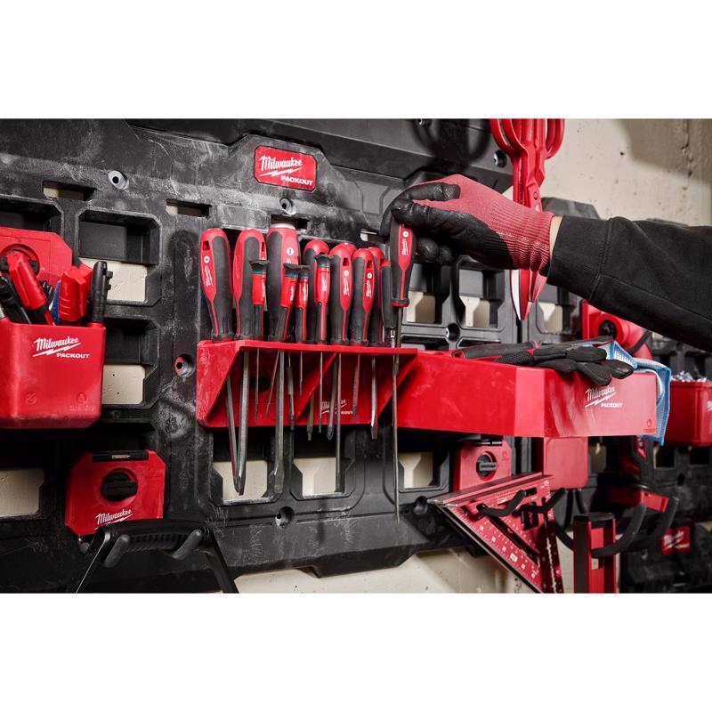 Milwaukee Packout Garage Organizer Screwdriver Rack Black/Red