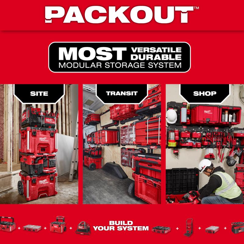 Milwaukee Packout Garage Organizer Screwdriver Rack Black/Red