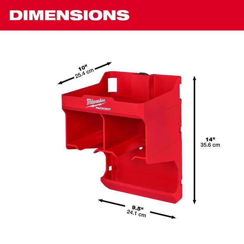 Milwaukee Packout Garage Organizer Tool Station Black/Red