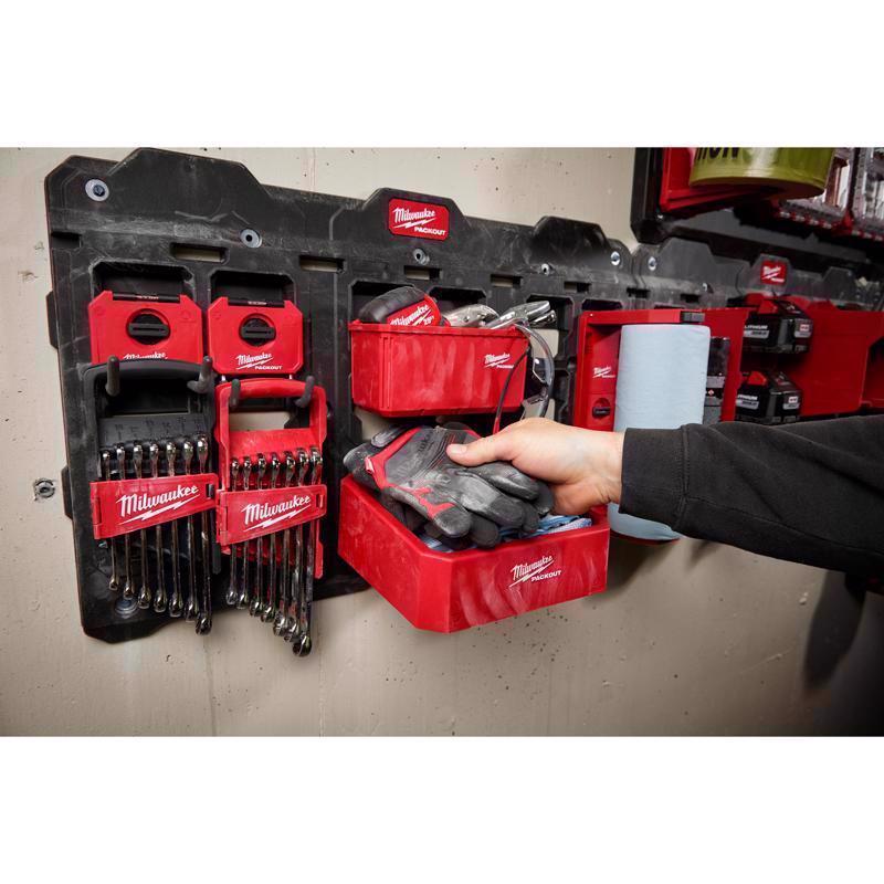 Milwaukee Packout Shop Storage Garage Organizer Compact Shelf Black/Red