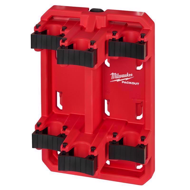 Milwaukee Packout Shop Storage Garage Organizer Long Handle Tool Rack Black/Red