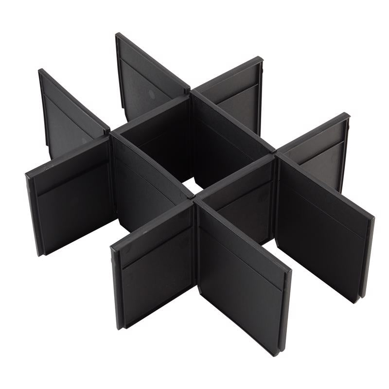 Milwaukee Packout Drawer Dividers Plastic 9 compartments Black