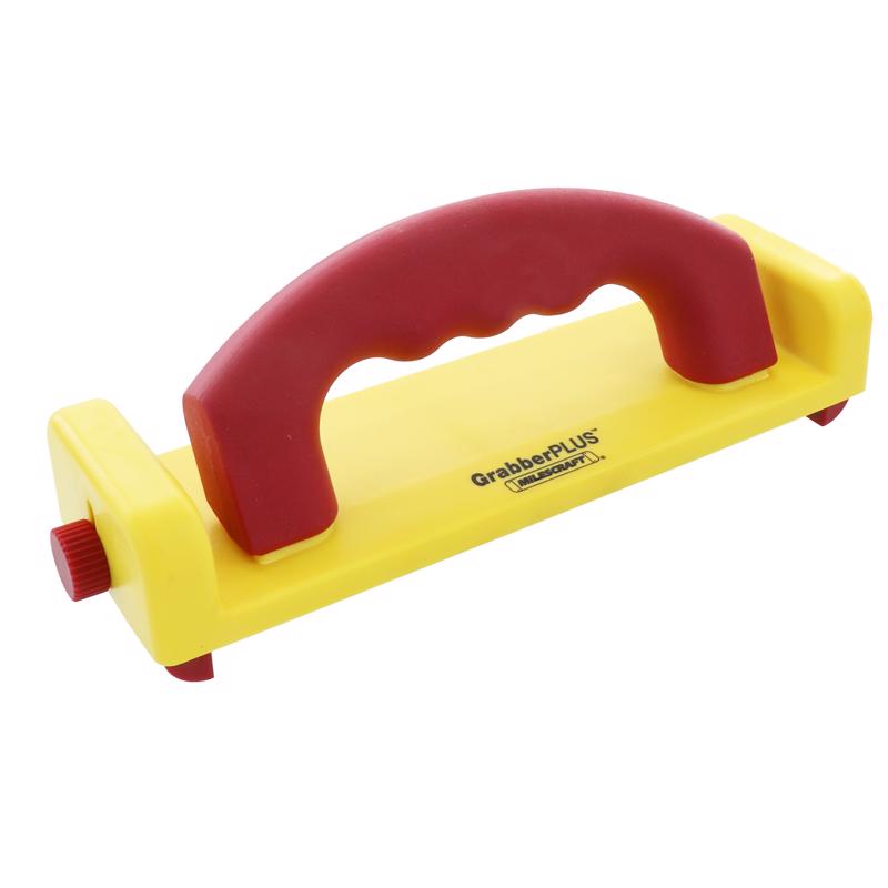 Milescraft GrabberPlus Rubber 8.25 in. L X 4 in. W Miter Retractable Heel Push Block Red/Yellow