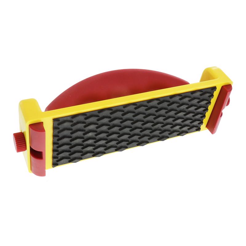 Milescraft GrabberPlus Rubber 8.25 in. L X 4 in. W Miter Retractable Heel Push Block Red/Yellow