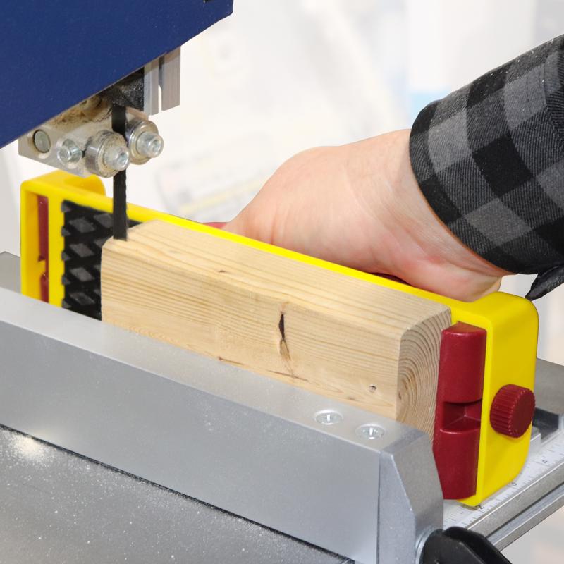 Milescraft GrabberPlus Rubber 8.25 in. L X 4 in. W Miter Retractable Heel Push Block Red/Yellow