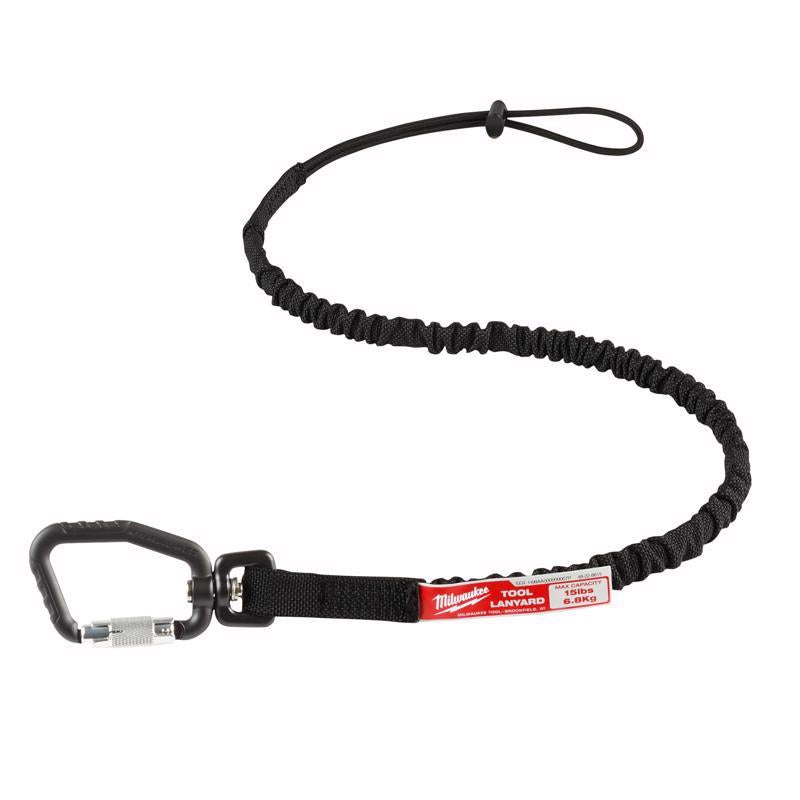 Milwaukee Aluminum/Nylon Black Locking Tool Lanyard