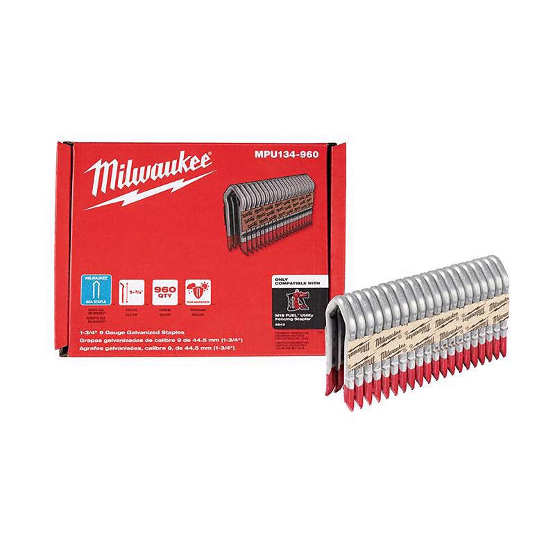 Milwaukee 3/4 in. W X 1-3/4 in. L 9 Ga. Diamond Crown Staples