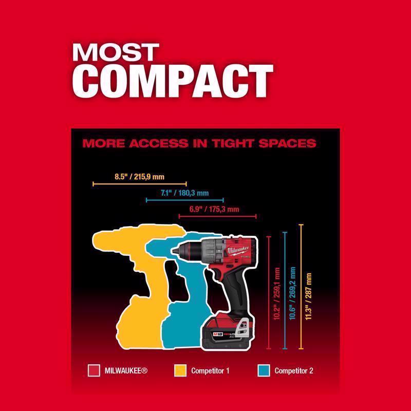 Milwaukee M18 FUEL 1/2 in. Brushless Cordless Hammer Drill/Drive Tool Only