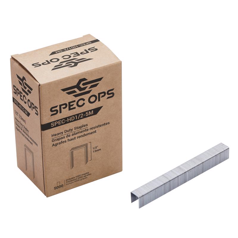 Spec Ops 3/8 in. W X 1/2 in. L Heavy Duty Staples 5000 pk