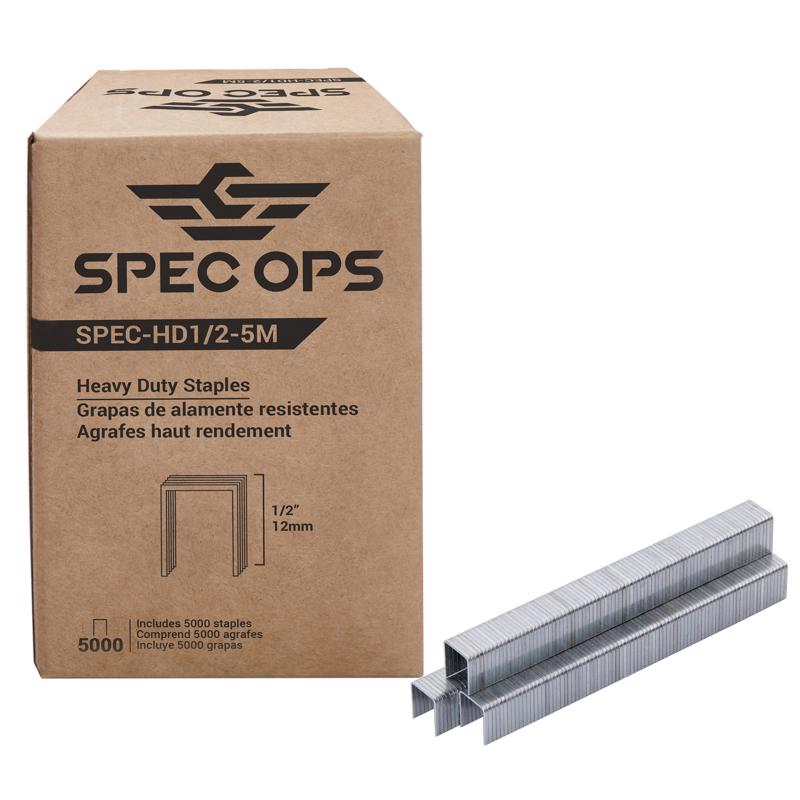 Spec Ops 3/8 in. W X 1/2 in. L Heavy Duty Staples 5000 pk