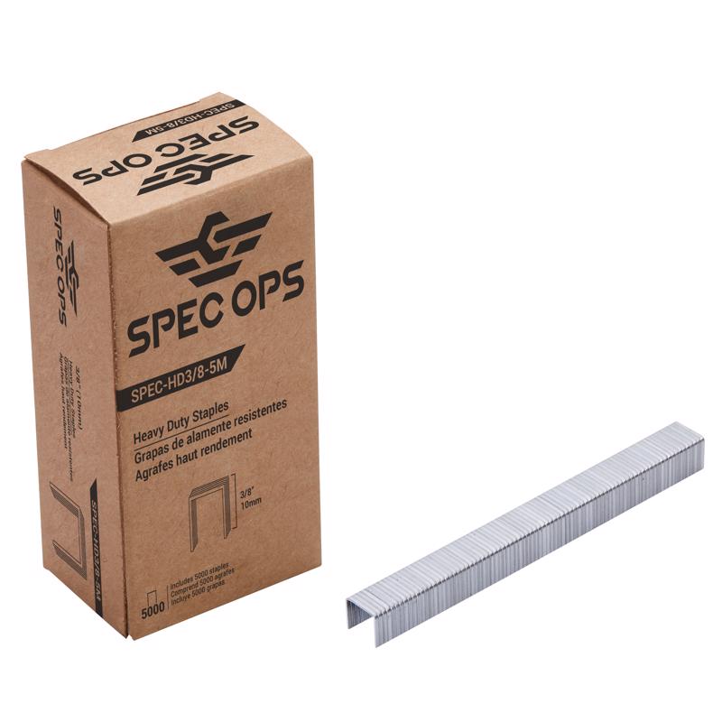 Spec Ops 3/8 in. W X 3/8 in. L Heavy Duty Staples 5000 pk