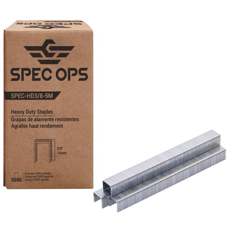 Spec Ops 3/8 in. W X 3/8 in. L Heavy Duty Staples 5000 pk