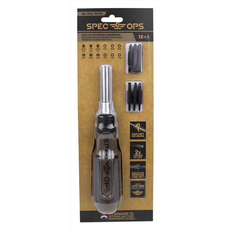 Spec Ops 3.5 in. L Ratcheting Screwdriver