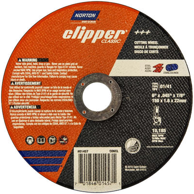 Norton Clipper 6 in. D X 7/8 in. X .040 in. thick Aluminum Oxide Classic Cut-Off Wheel