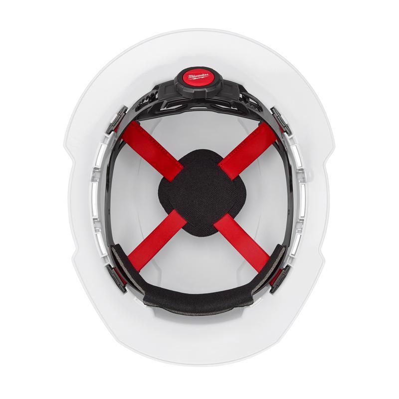 Milwaukee Bolt 4-Point Ratchet Type 1 Class E Non-Vented Full Brim Hard Hat White