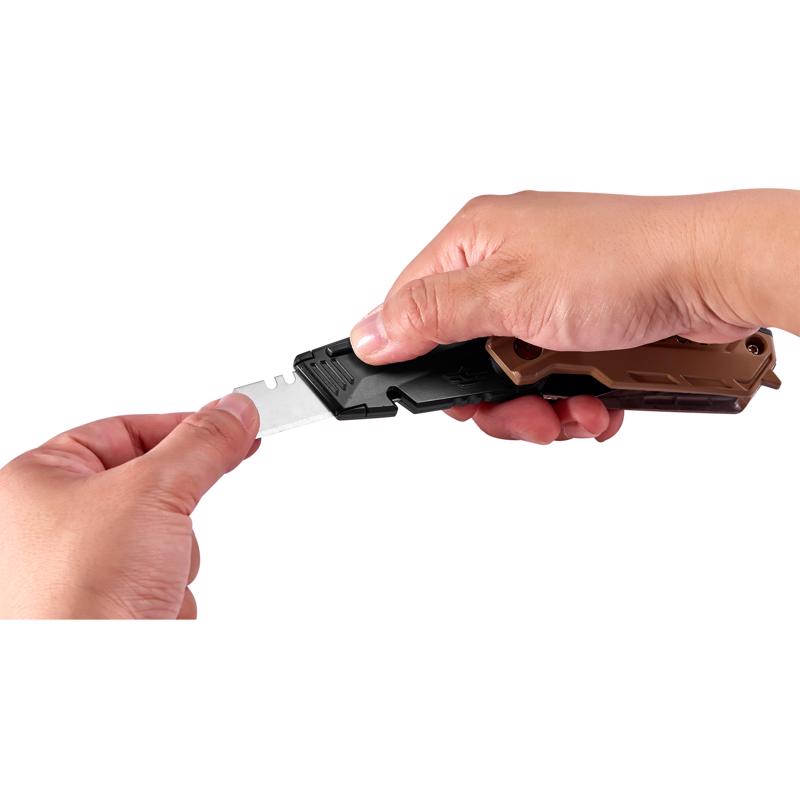 Spec Ops 6.25 in. Folding Utility Knife Black/Tan