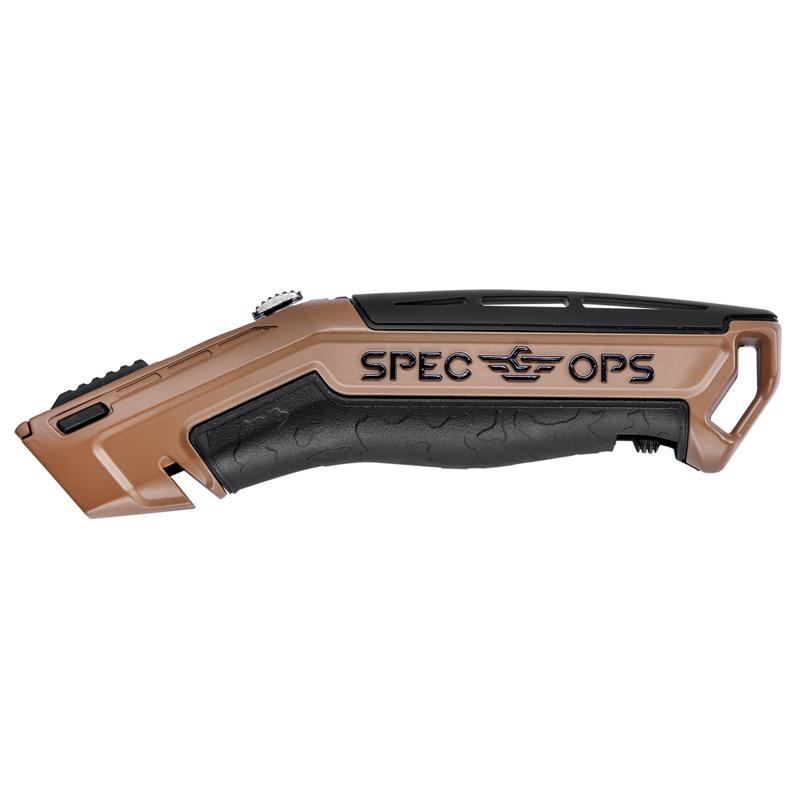 Spec Ops 7 in. Retractable Fixed Utility Knife Black