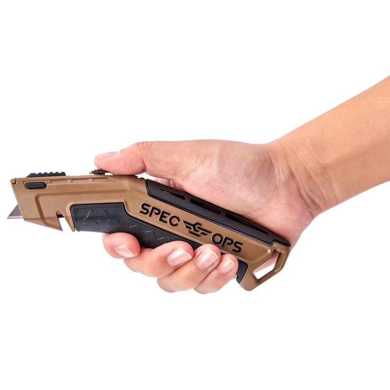 Spec Ops 7 in. Retractable Fixed Utility Knife Black