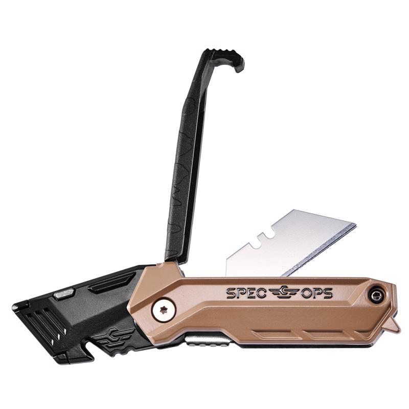 Spec Ops 6 in. Folding Fixed Utility Knife Black