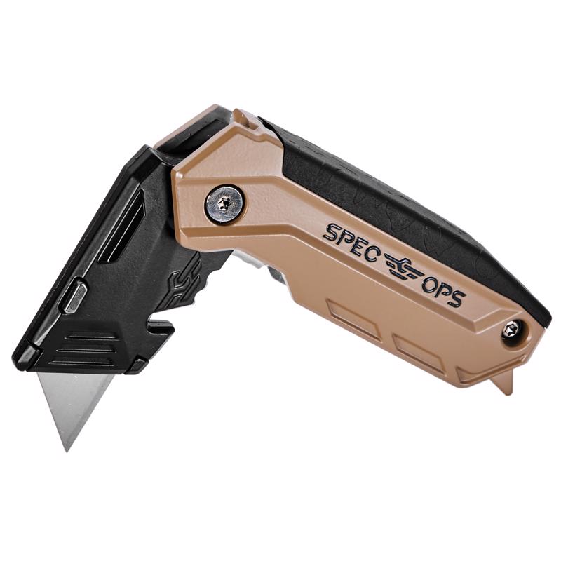 Spec Ops 6 in. Folding Fixed Utility Knife Black