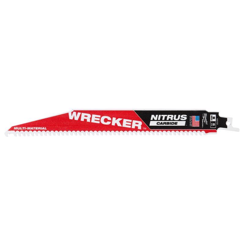 Milwaukee Wrecker 9 in. Nitrus Carbide Sawzall Reciprocating Saw Blade 6 TPI