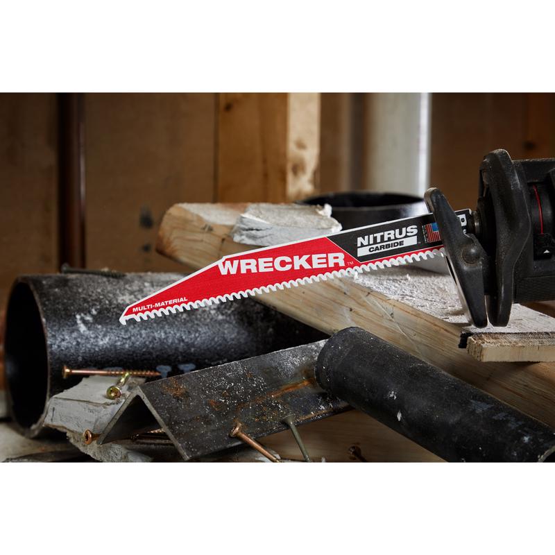 Milwaukee Wrecker 9 in. Nitrus Carbide Sawzall Reciprocating Saw Blade 6 TPI