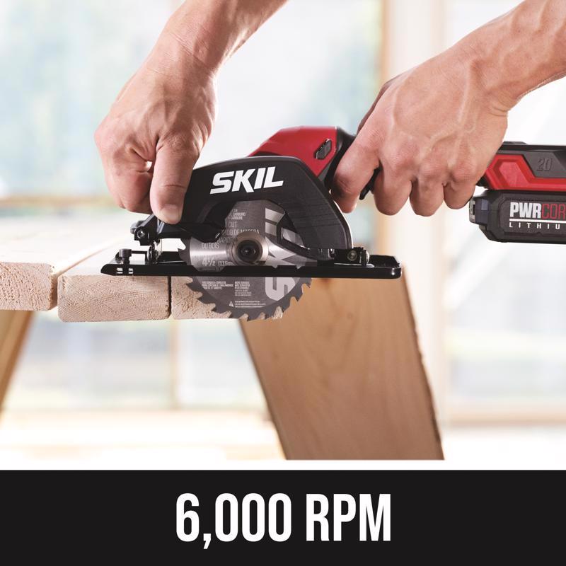 SKIL 20V 4-1/2 in. Cordless Brushless Circular Saw Kit (Battery & Charger)