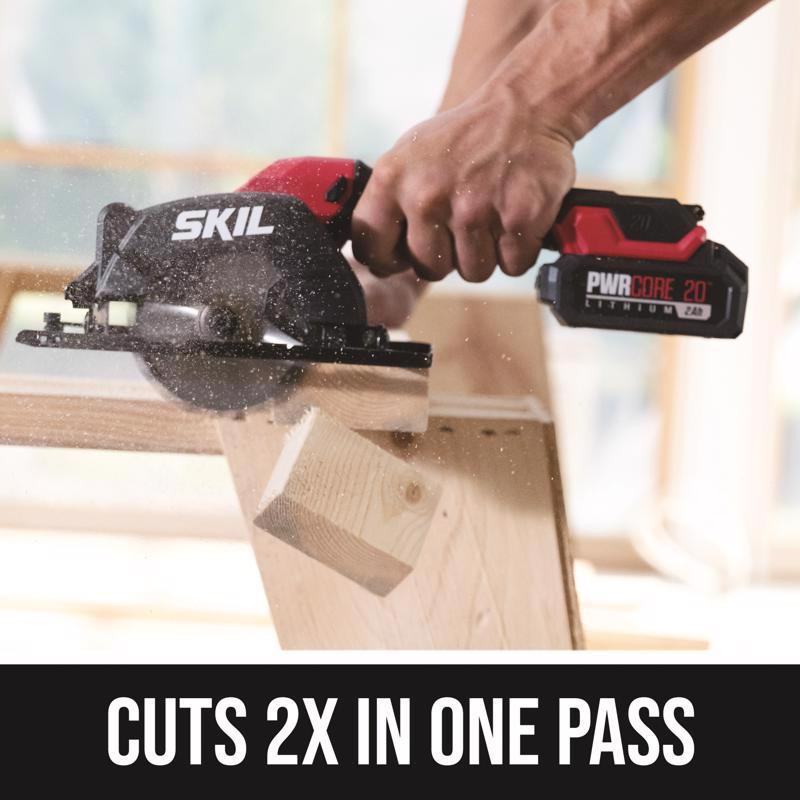 SKIL 20V 4-1/2 in. Cordless Brushless Circular Saw Kit (Battery & Charger)