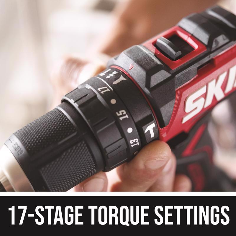 SKIL 20V PWR CORE 20 1/2 in. Brushless Cordless Compact Hammer Drill Kit (Battery)