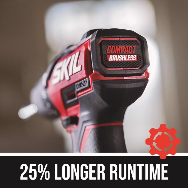SKIL 20V PWR CORE 20 1/2 in. Brushless Cordless Compact Hammer Drill Kit (Battery)