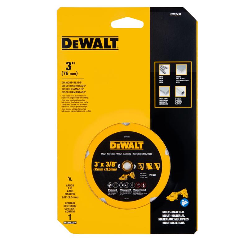DeWalt 3 in. D X 3/8 in. Diamond Multi-Material Cut-Off Blade