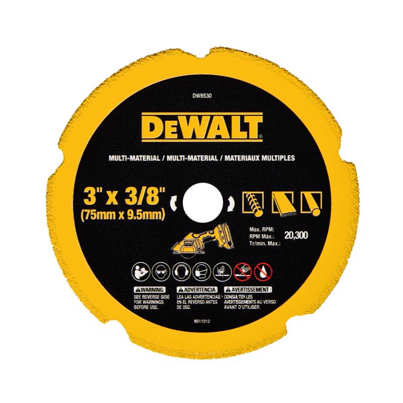 DeWalt 3 in. D X 3/8 in. Diamond Multi-Material Cut-Off Blade