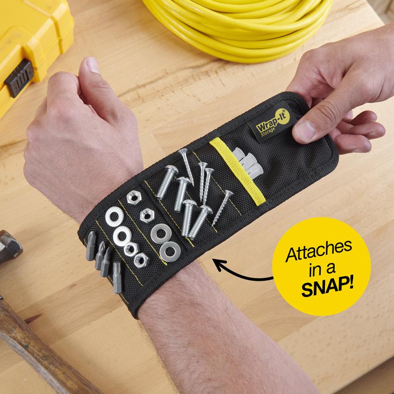 Wrap-It MagSnap 12.25 in. L X 3.25 in. W Black Magnetic Tool Holder