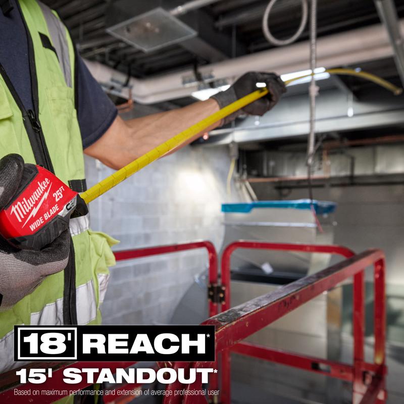 Milwaukee 25 ft. L X 1-5/16 in. W Compact Wide Blade Magnetic Tape Measure
