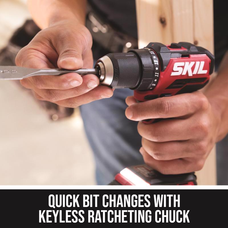 SKIL 20V PWR CORE 20 1/2 in. Brushless Cordless Drill/Driver Kit (Battery & Charger)
