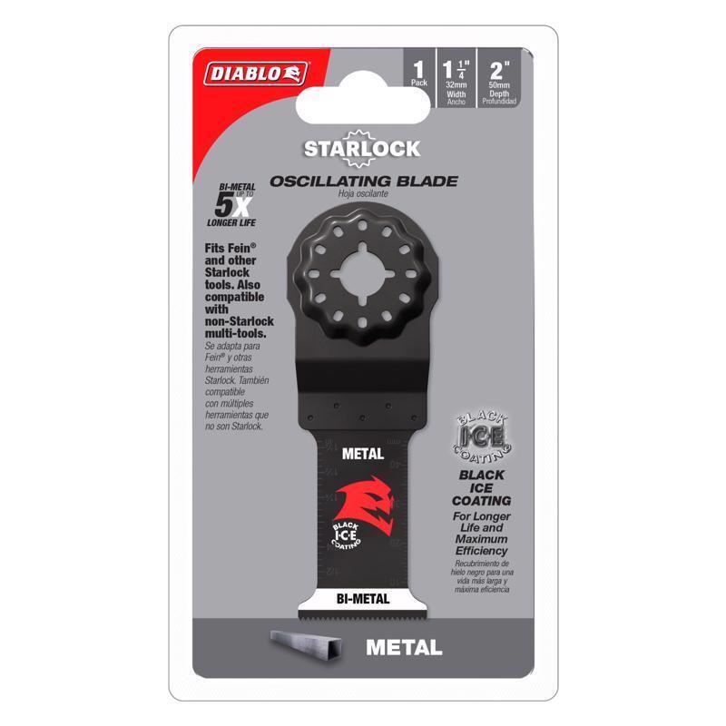 Diablo Starlock 1-1/4 in. W Bi-Metal Curved Contact Edge Oscillating Blade Metal