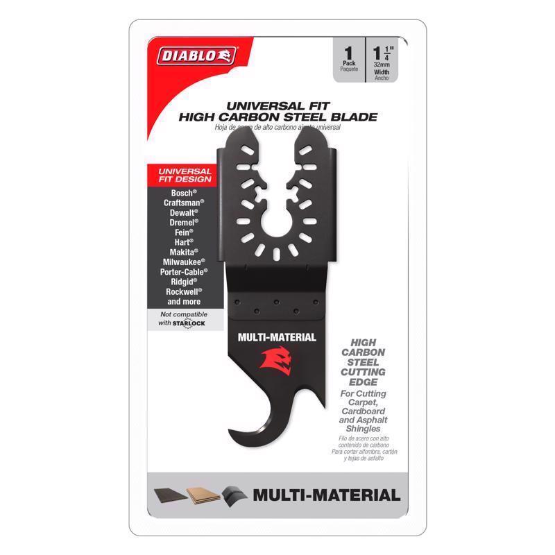 Diablo 1-1/4 in. W High Carbon Steel Hook Knife Oscillating Blade Multi-Material