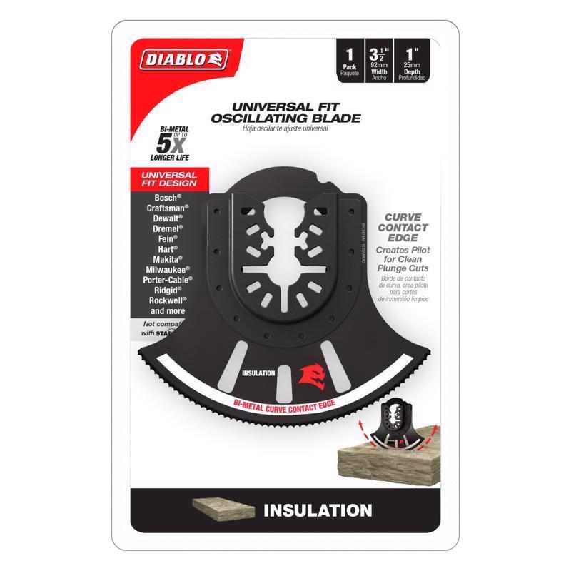 Diablo 3-1/2 in. X 3-1/2 in. W Bi-Metal Curved Contact Edge Oscillating Blade Insulation
