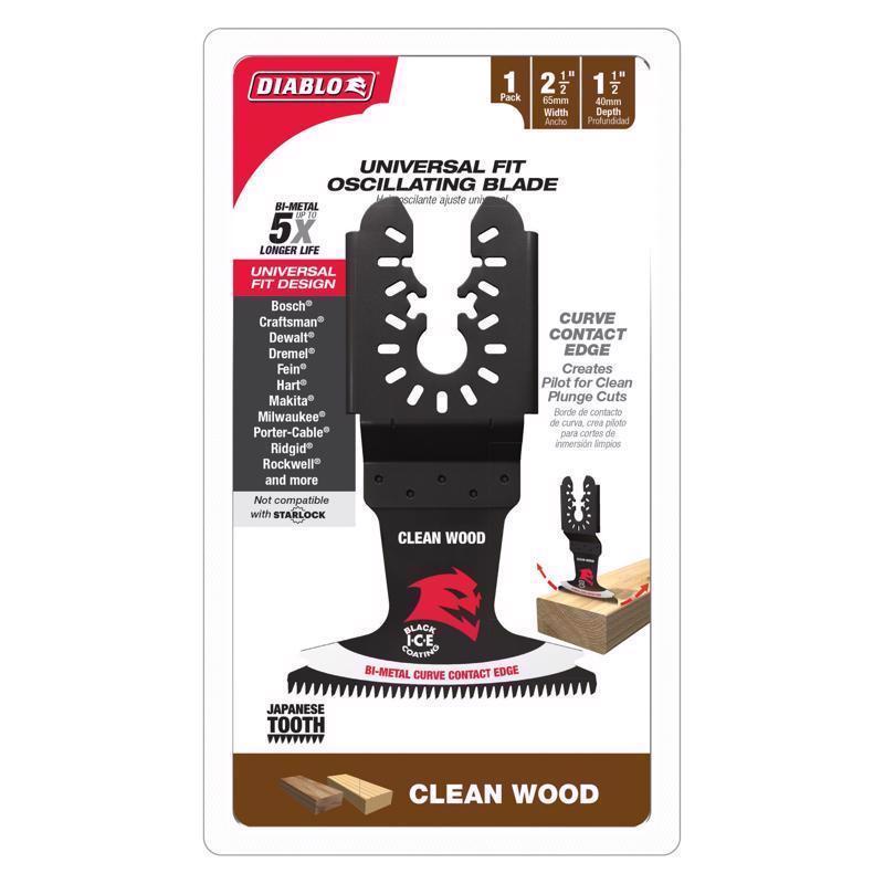 Diablo 2-1/2 in. W Bi-Metal Curved Contact Edge Oscillating Blade Clean Wood