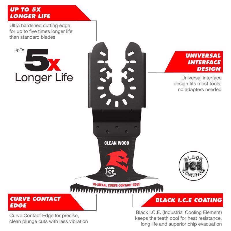 Diablo 2-1/2 in. W Bi-Metal Curved Contact Edge Oscillating Blade Clean Wood