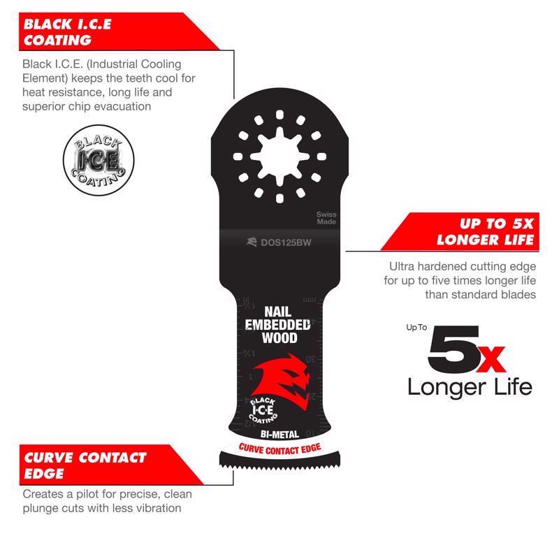 Diablo Starlock 1-1/4 in. W Bi-Metal Curved Contact Edge Oscillating Blade Metal 10 pk