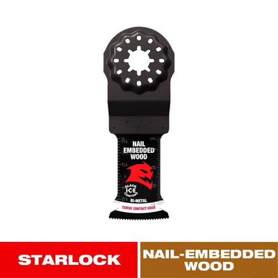 Diablo Starlock 1-1/4 in. W Bi-Metal Curved Contact Edge Oscillating Blade Nail-Embedded Wood