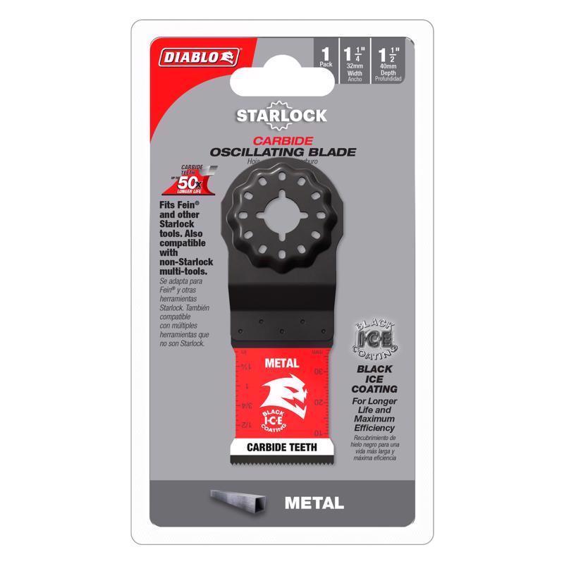 Diablo Starlock 1-1/4 in. W Carbide Oscillating Blade Metal