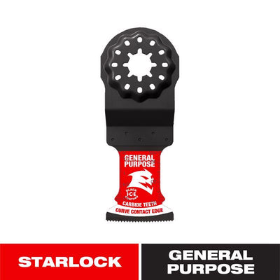 Diablo Starlock 1-1/4 in. W Carbide Curved Contact Edge Oscillating Blade General Purpose Cuts