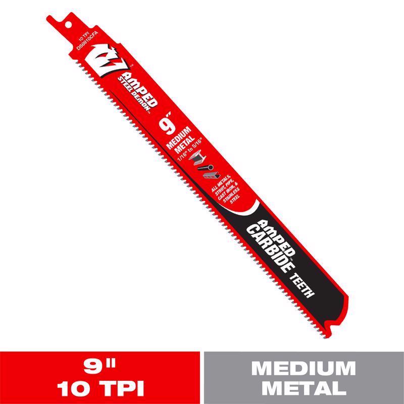 Diablo Demon Amped 9 in. Carbide Reciprocating Saw Blade Set 10 TPI