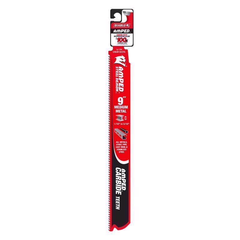 Diablo Demon Amped 9 in. Carbide Reciprocating Saw Blade Set 10 TPI