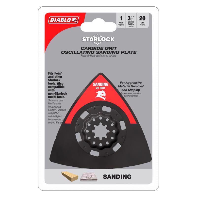 Diablo Starlock 3-1/2 in. W Carbide Grit Oscillating Sanding Plate