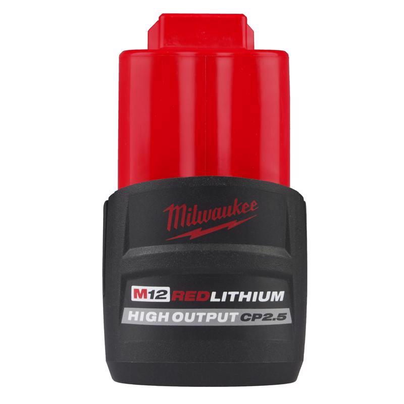 Milwaukee M12 RedLithium CP 2.5 Ah Lithium-Ion High Output High Capacity Battery Pack