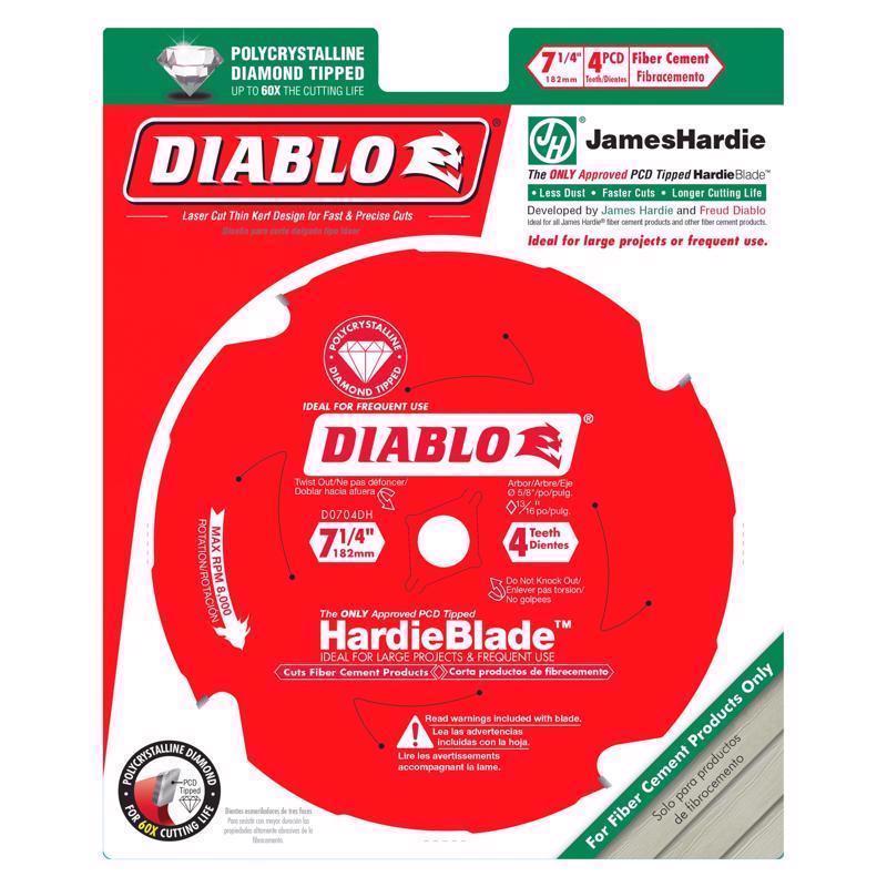 Diablo HardieBlade 7-1/4 in. D X 5/8 in. PCD Circular Saw Blade 4 teeth