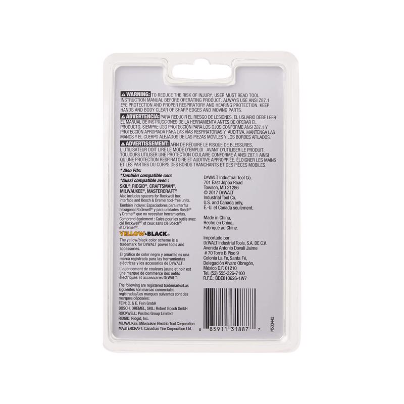 DEWALT Universal Fitment Bi-Metal Wide Fast Cut Oscillating Blade Wood